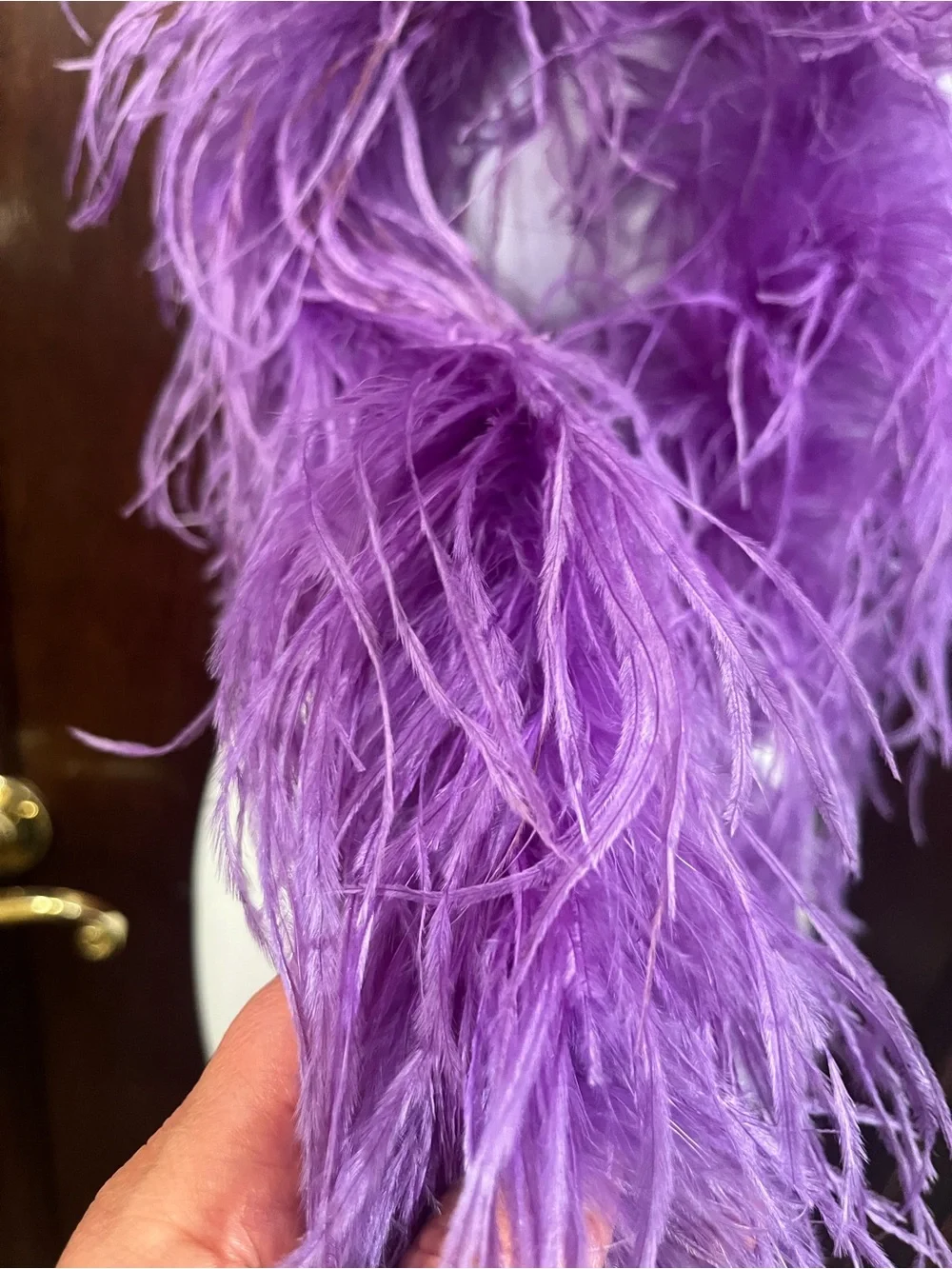 Lavender Feather Boa Scarf - Women's Feather Wrap